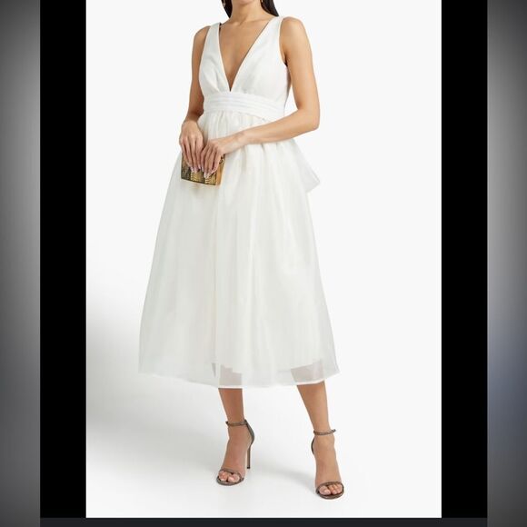 Sachin + Babi Carmina Bow Midi Dress Size 8 - Picture 1 of 12